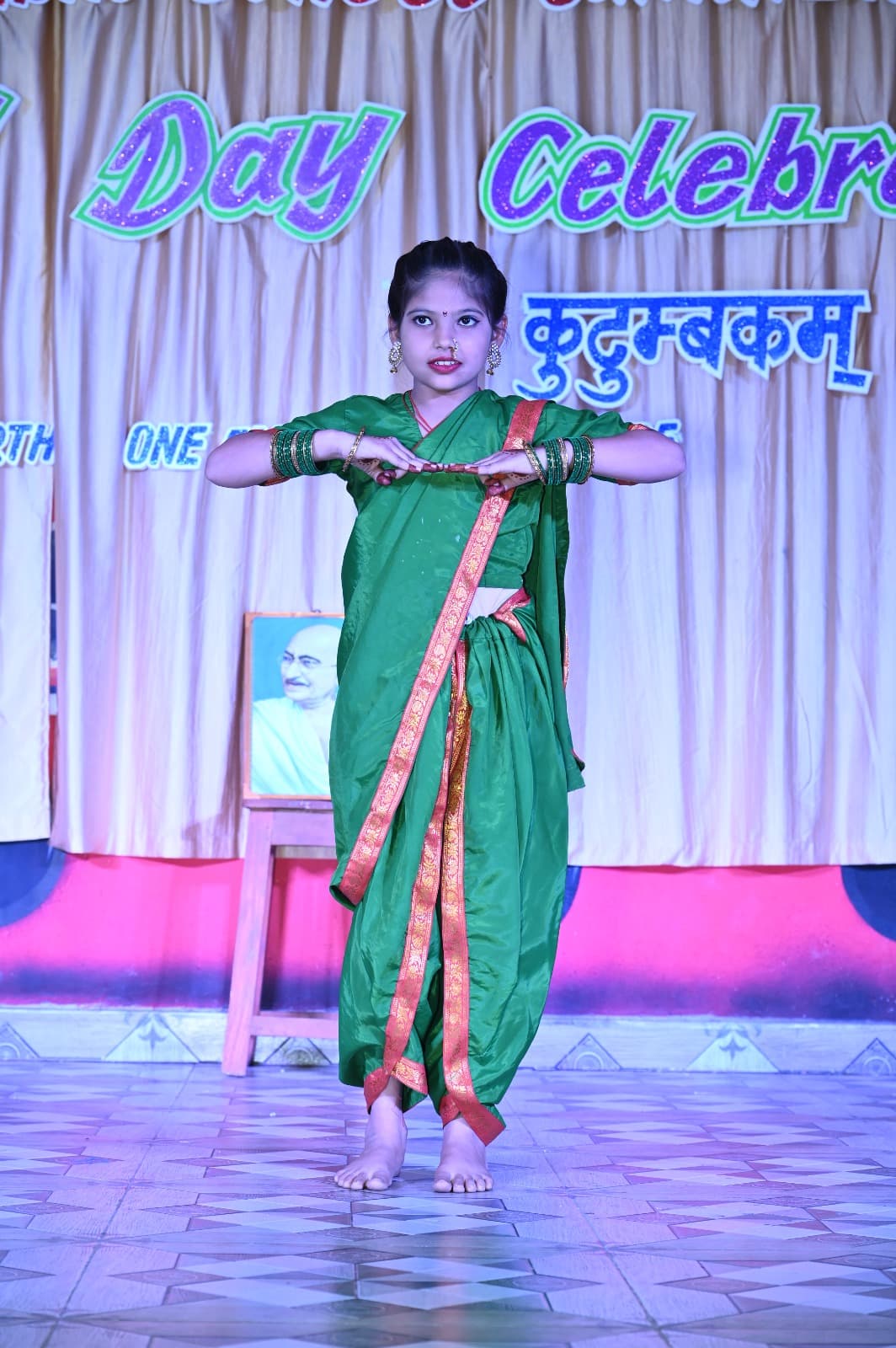 A student performing a classical dance